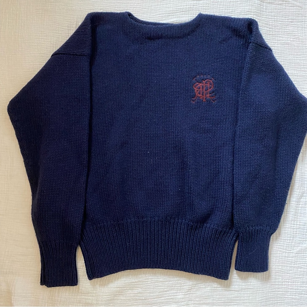 Polo script wool jumper